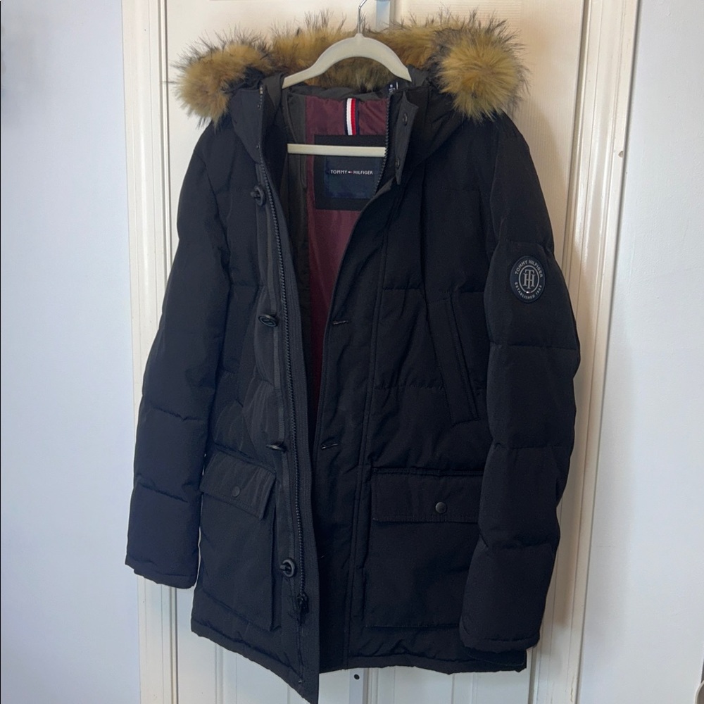 Tommy Hilfiger Men's Arctic Cloth Heavyweight Performance Parka BLACK / Medium - Picture 12 of 12